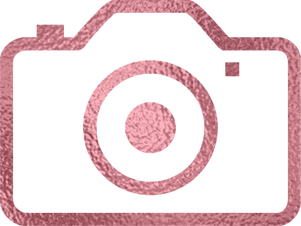 Rose Gold Metallic Foil Camera Icon